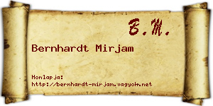 Bernhardt Mirjam névjegykártya